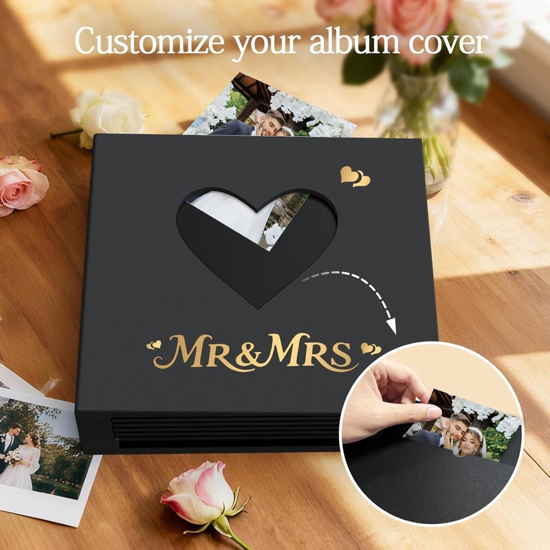 barsone Linen Wedding Photo Album 4x6 with 400 Pockets(Large Capacity Customizable Memory Book, Custom Engraved Cover, Bridal Photo Album for Engagement, Gifts & Memory Keepsake) - Image 3